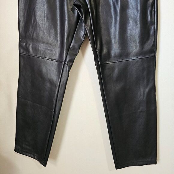 NWT LAUNDRY BY SHELLI SEGAL LOS ANGELES VEGAN LEATHER TAPERED PANTS SIZE M - Picture 7 of 16